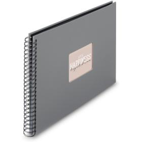 Hama Spiraalalbum Fine Art 36x32 cm 50 Black Pagina&amp;#039;s Steengrijs