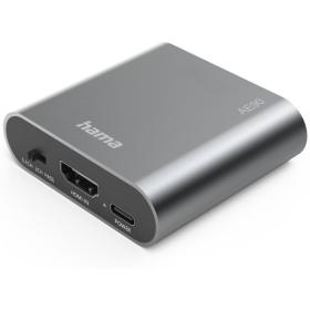 Hama HDMI-Audio-Extractor AE90 HDMIO To Audio TosLink 3.5-mm-Jack Silver