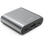 Hama HDMI-Audio-Extractor AE90 HDMIO To Audio TosLink 3.5-mm-Jack Silver