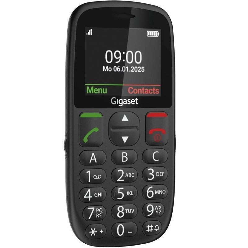 Teléfono Móvil Gigaset GL395 para Personas Mayores/ Negro