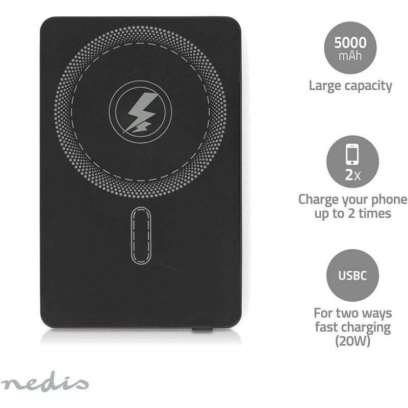Nedis PowerBank | 5000 mAh | 1.67 / 2.22 / 3.0 A | PD3.0 20W