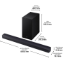 Barra de Sonido con Bluetooth Samsung B450F Serie B 2.1 2025/ 2.1