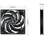 Ventilador Arctic P12 Slim PWM PST/ 12cm/ Negro