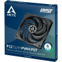 Ventilador Arctic P12 Slim PWM PST/ 12cm/ Negro