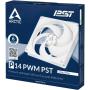 Ventilador Arctic P14 PWM PST/ 14cm/ Blanco