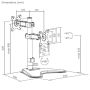 Soporte de Mesa para 2 Monitores Aisens DT32TR-409/ Giratorio/ Inclinable/ hasta 8kg