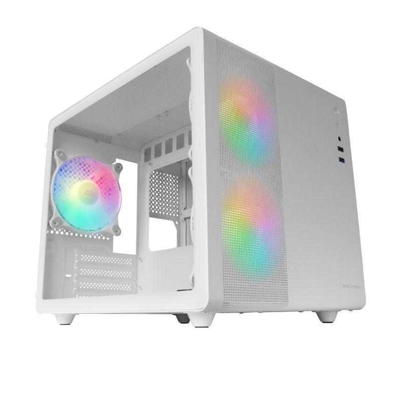 Caja Gaming Minitorre Mars Gaming MC-400/ Blanca