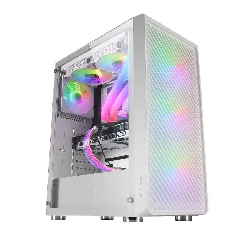 Caja Gaming Semitorre Mars Gaming MC-F/ Blanca