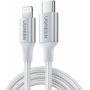Ugreen USB-C to Lightning M/M Cable Aluminum Shell Braided 1m (Silver) 70523
