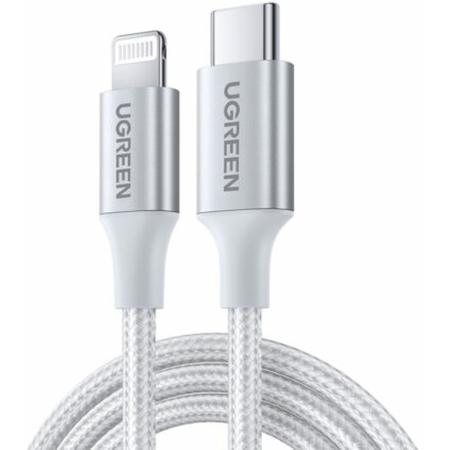 Ugreen USB-C to Lightning M/M Cable Aluminum Shell Braided 1m (Silver) 70523