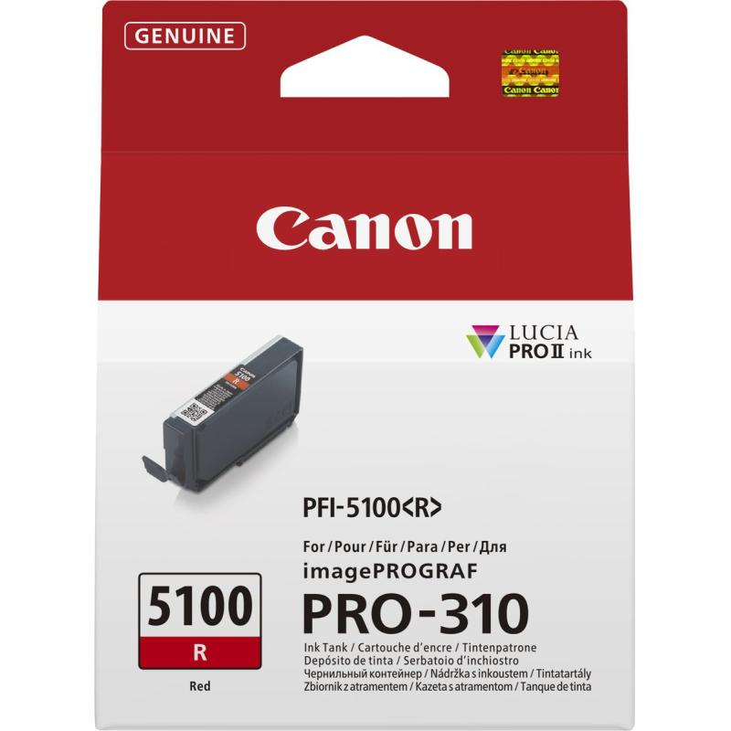 Canon Ink PFI-5100 R Eur Red Ink Tank
