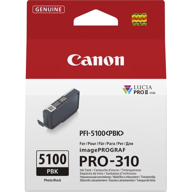 Canon Ink PFI-5100 PBK Eur Photo Black Ink Tan