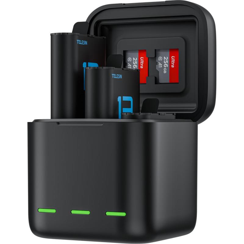 Telesin Battery Charger Box + 2x Battery For GoPro Hero 13