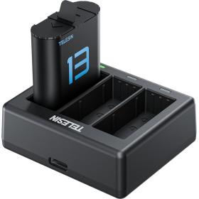 Telesin Charger For 3 Batteries + 2x Battery For GoPro 13