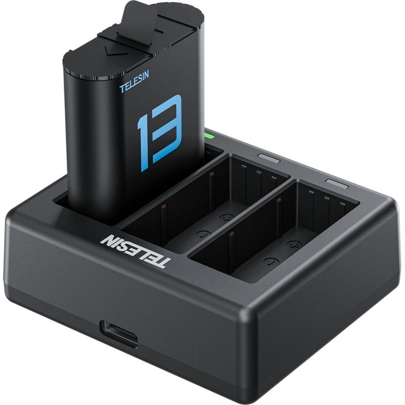 Telesin Charger For 3 Batteries + 2x Battery For GoPro 13