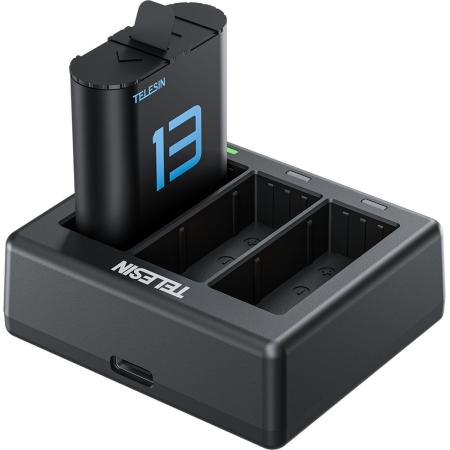 Telesin Charger For 3 Batteries + 2x Battery For GoPro 13