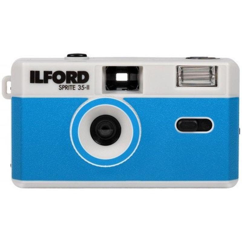 Phantom Ilford Camera Sprite 35-II Silver And Blue+3 Kodak Kit