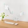 Soporte de Mesa para 2 Monitores TooQ DB1434TNR-W/ Giratorio/ Inclinable/ hasta 10kg