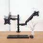 Soporte de Mesa para 2 Monitores TooQ DB1533TNR-B/ Giratorio/ Inclinable/ hasta 9kg