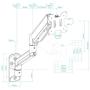 Soporte de Pared para Monitor TooQ LP1334TNR-B/ Giratorio/ Inclinable/ Rotatorio/ hasta 10kg