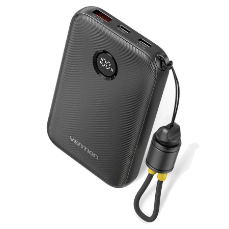 Powerbank 10000mAh Vention FKAB0-C/ 22.5W/ Negro