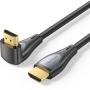 Cable HDMI 2.0 4K Acodado Vention ALQBG/ HDMI Macho - HDMI Macho/ 1.5m/ Negro