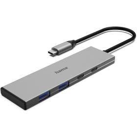 Hama USB-C-Hub 4 Ports 2X USB-A 2X USB-C USB 3.2 GEN2 10 GBIT/s PD Alu