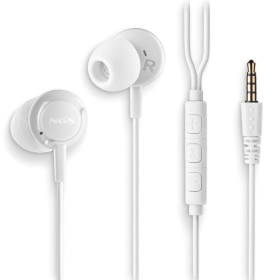 Auriculares Intrauditivos NGS Cross Drift/ con Micrófono/ Jack 3.5/ Blancos Auriculares Intrauditivos NGS Cross Drift/ con Micrófono/ Jack 3.5/ Blancos