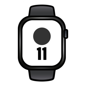 Apple Watch Series 11/ GPS/ Cellular/ 46mm/ Titanio Negro Pizarra/ Correa Deportiva Negro Pizarra (M/L)