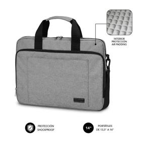 Maletín Subblim Air Padding Laptop Bag para Portátiles hasta 14'/ Cinta para Trolley/ Gris Maletín Subblim Air Padding Laptop Bag para Portátiles hasta 14'/ Cinta para Trolley/ Gris