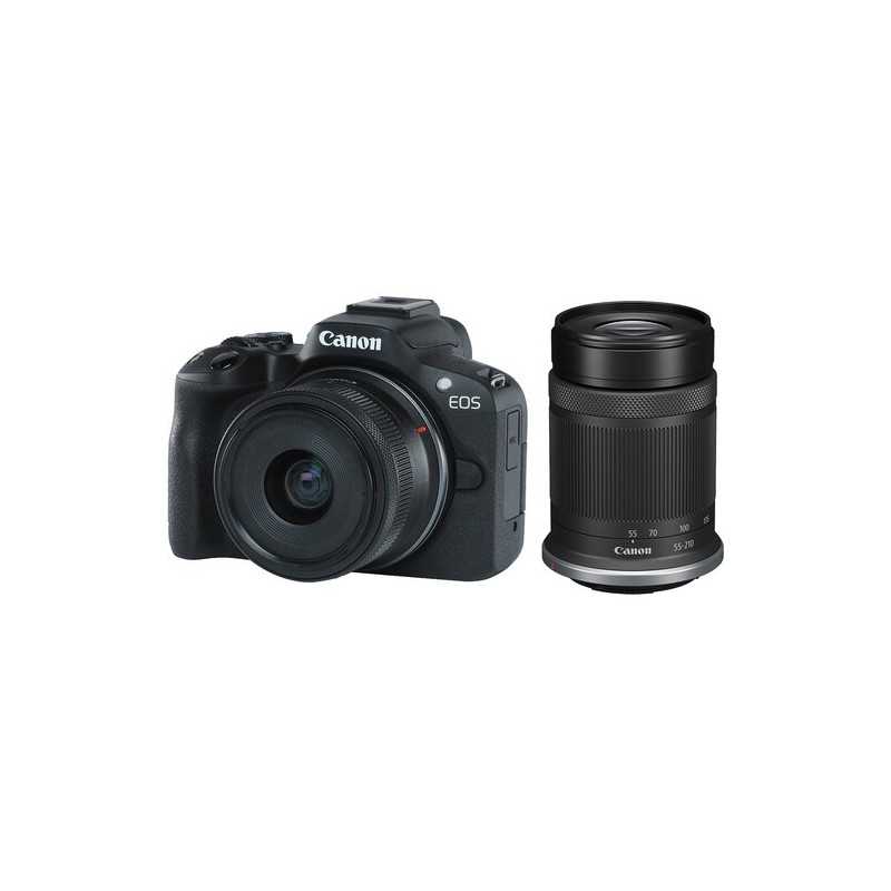 Canon EOS R50 Kit (RF-S 18-45mm + RF-S 55-210mm) - Negro