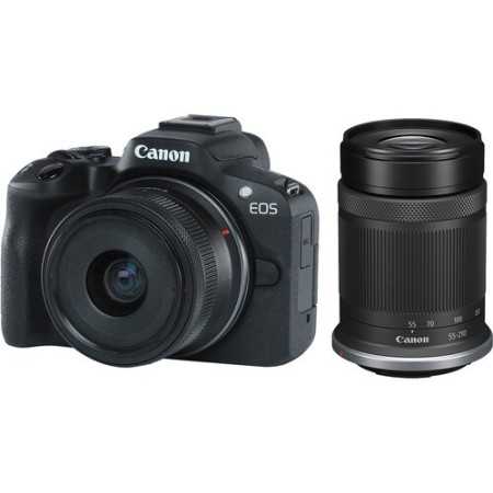 Canon EOS R50 Kit (RF-S 18-45mm + RF-S 55-210mm) - Negro | Ganga Electrónica