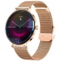 Forever Smartwatch Lucca SB-370/ Notificaciones/ Frecuencia Cardiaca/ Oro Rosa/ Incluye Correa Leopardo