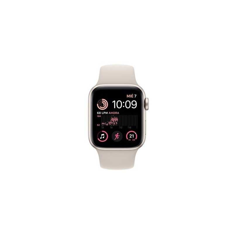 Apple Watch SE/ GPS/ 40mm/ Caja de Aluminio en Blanco Estrella/ Correa Deportiva Blanco Estrella - Reacondicionado