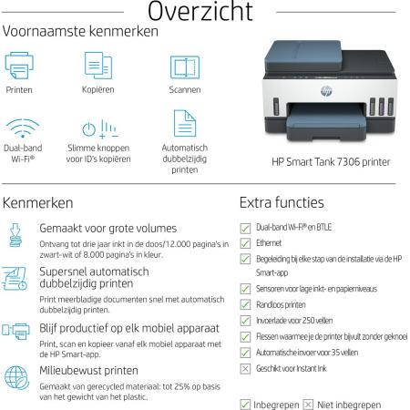 HP Smart Tank 7306 4800x1200 28PPM PRNT