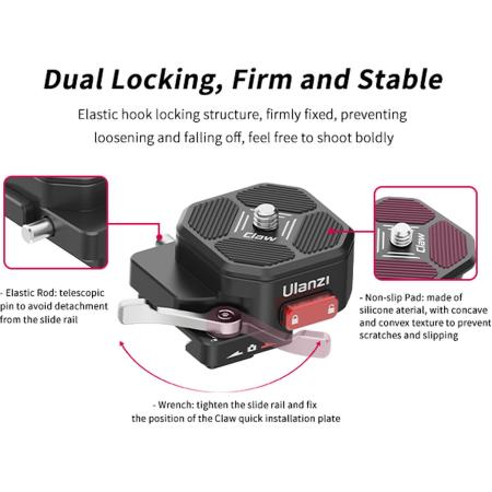 Ulanzi CO04 CLAW Quick Release Plate Set For DJI RS 3 Mini
