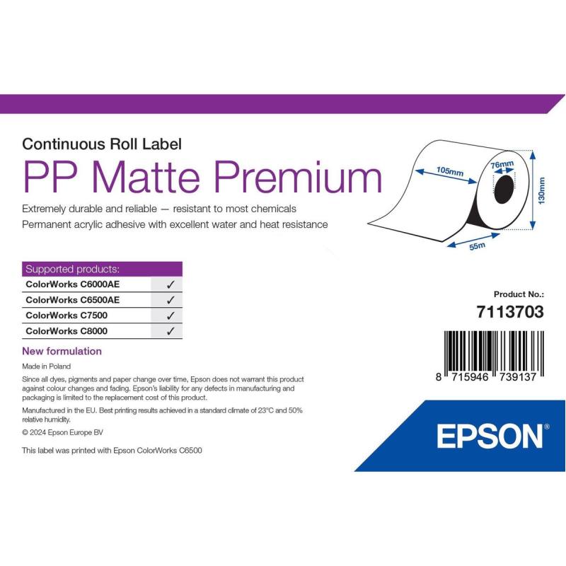 Epson PP Matte Label Premium Continuous