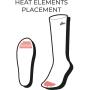 Heat Experience Heatx Heated Technical Socks W/Batt M Red/Black - EU40/42