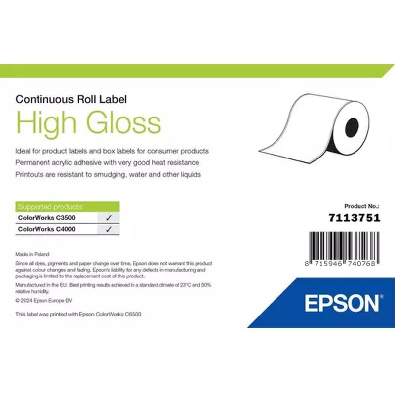 Epson High Gloss Label Continuous Roll 76mm X