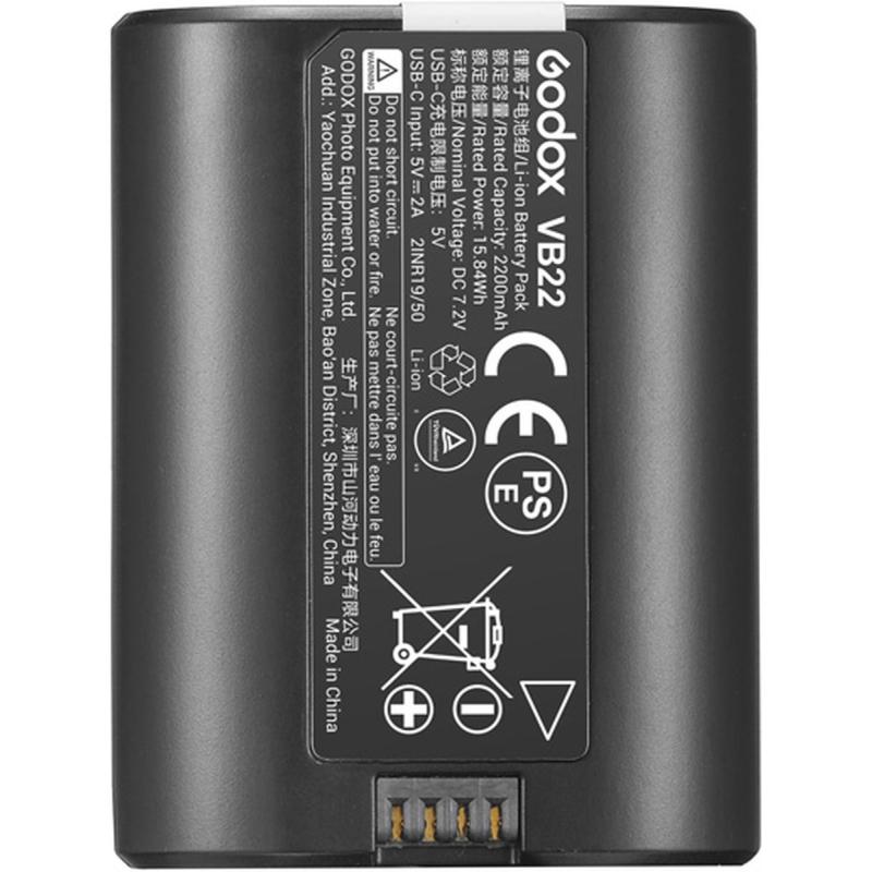 Godox VB 22 Rechargeable Battery For V480 TTL Li ION Touch Screen Flash