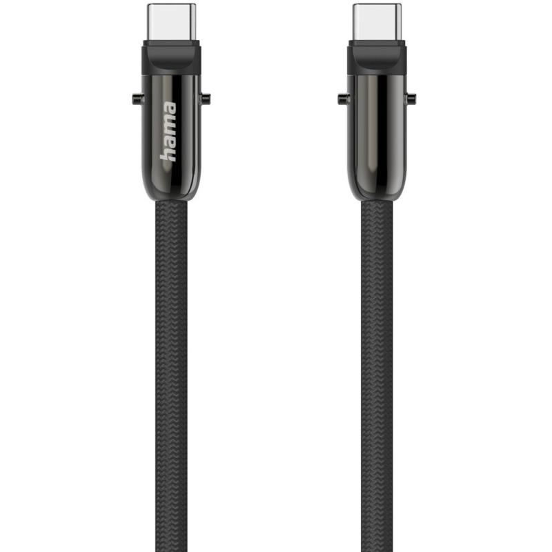 Hama Lanyard USB-C-Cable 2IN1 1.2 M Black