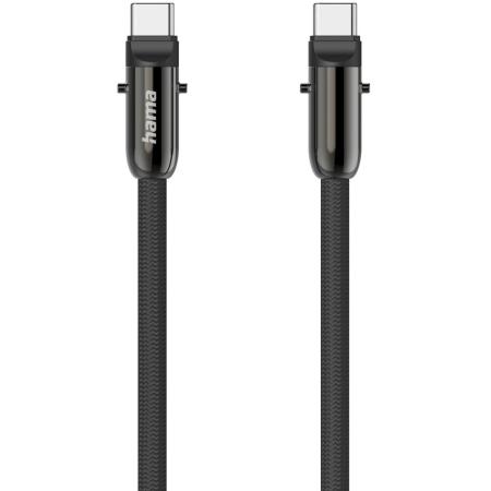 Hama Lanyard USB-C-Cable 2IN1 1.2 M Black