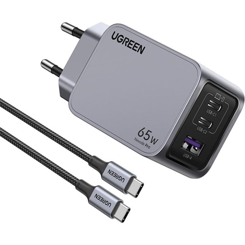 Ugreen Nexode Pro 65W 3-Port Gan Fast Charger Set EU