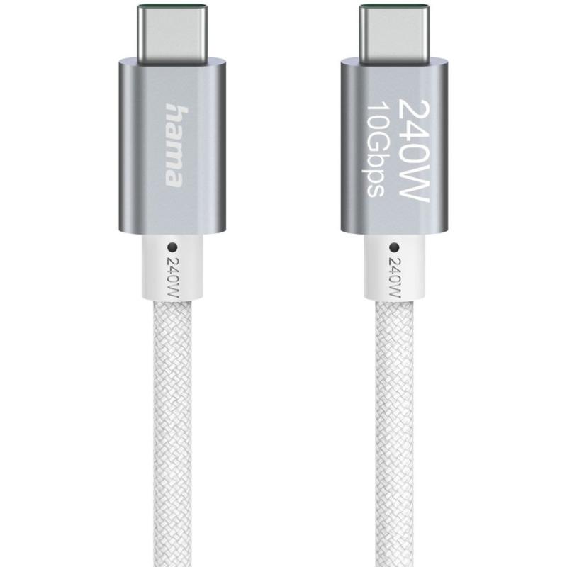 Hama Charging Cable USB-C - USB-C 240W Full-Featured USB 3.2 GEN2 10GBIT/s 1.5