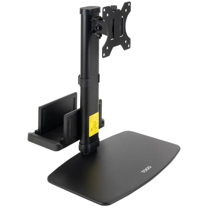 Soporte de Sobremesa para Monitor TooQ DB1128TN-B/ Ajustable/ Giratorio/ Inclinable/ hasta 6kg