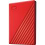 Disco Externo Western Digital My Passport 4TB/ 2.5'/ USB 3.2/ Rojo