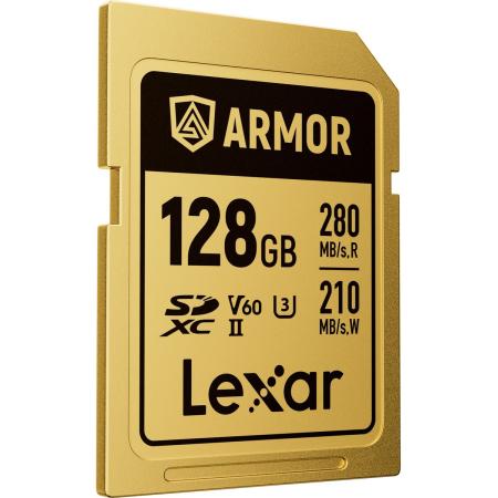 Lexar SDXC Pro Gold Series Armor UHS-II 128GB V60 IP68 Stainless R280/W210MB/s