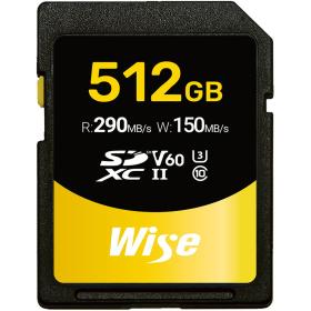 Wise 512GB SDXC UHS II V60 Memory Card