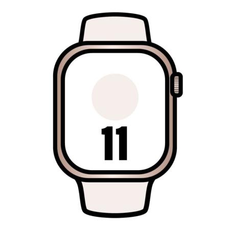 Apple Watch Series 11/ GPS/ 42mm/ Oro Rosa/ Correa Deportiva Rosa rubor (S/M)