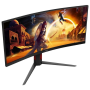Monitor Gaming Ultraparonámico Curvo AOC CU34G4 34'/ WQHD/ 1ms/ 180Hz/ VA/ Regulable en altura/ Negro